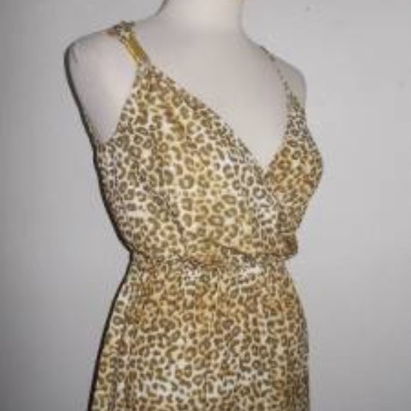 KARDASHIAN KOLLECTION MS SIZES BROWN LEOPARD PRINT SLEEVELESS DRESS - Picture 5 of 10